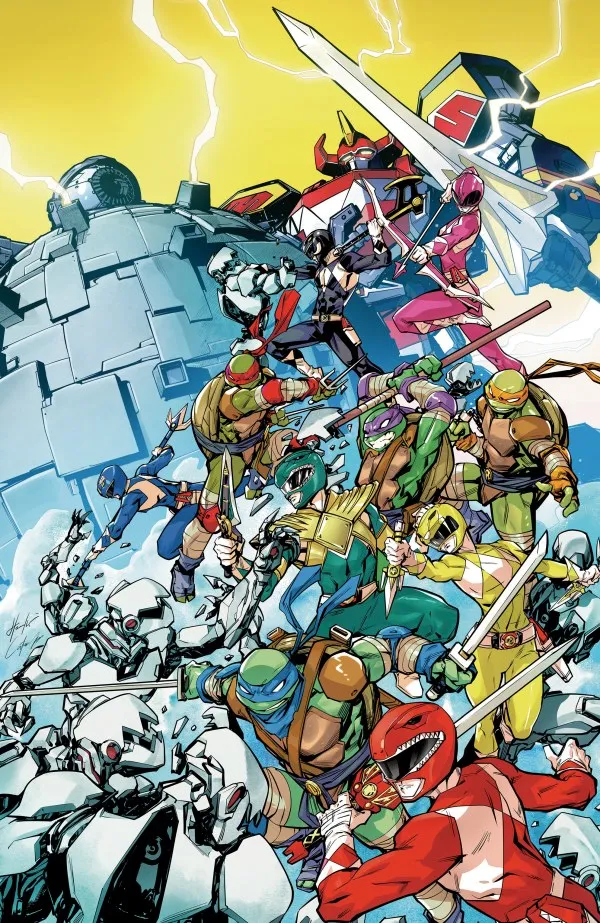 Cover of Mighty Morphin Power Rangers / Teenage Mutant Ninja Turtles III #4