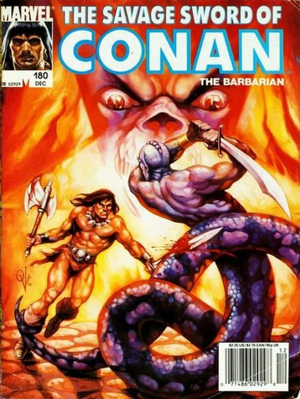 Cover of The Savage Sword of Conan #180