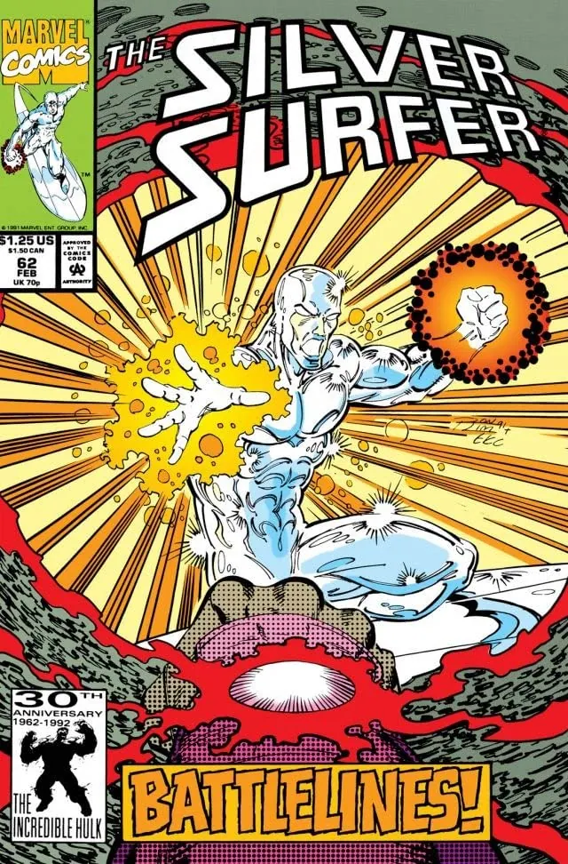 Cover of Silver Surfer #62