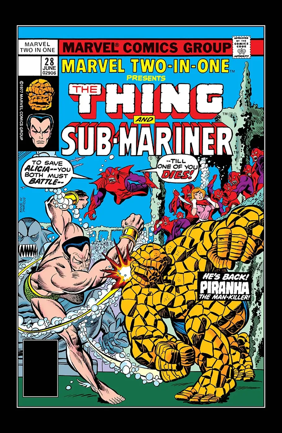 Cover of Marvel Two-in-One #28