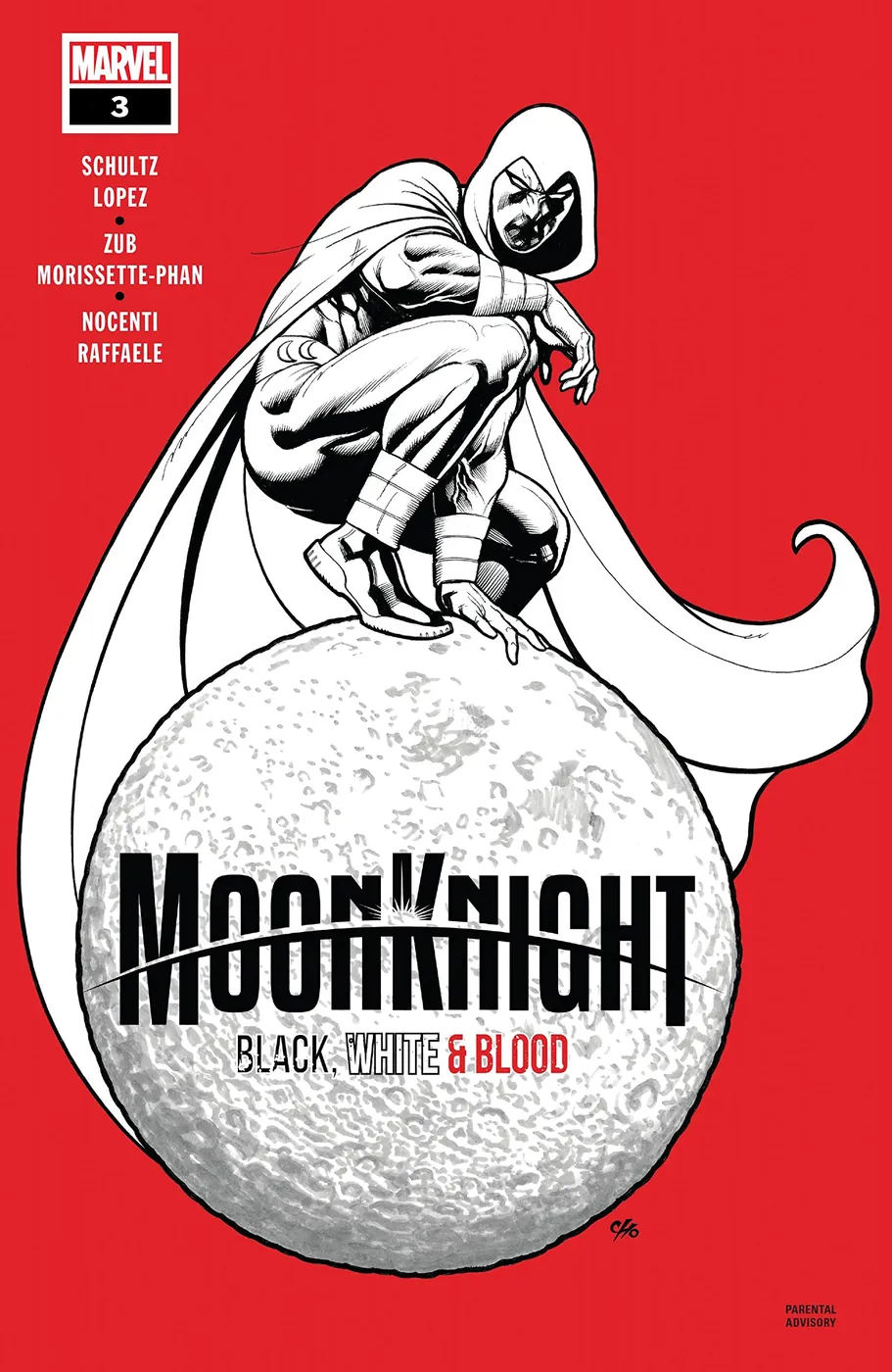 Cover of Moon Knight: Black, White & Blood #3