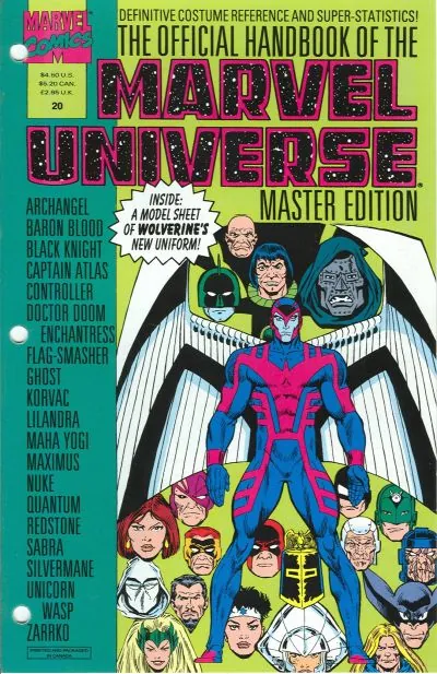 Cover of The Official Handbook of the Marvel Universe: Master Edition #20