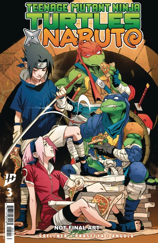 Cover of Teenage Mutant Ninja Turtles / Naruto #3