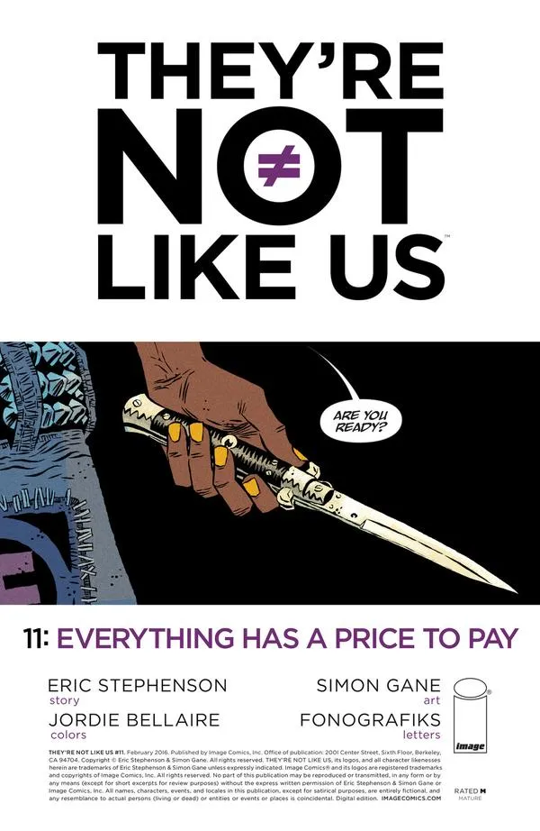 Cover of They're Not Like Us #11