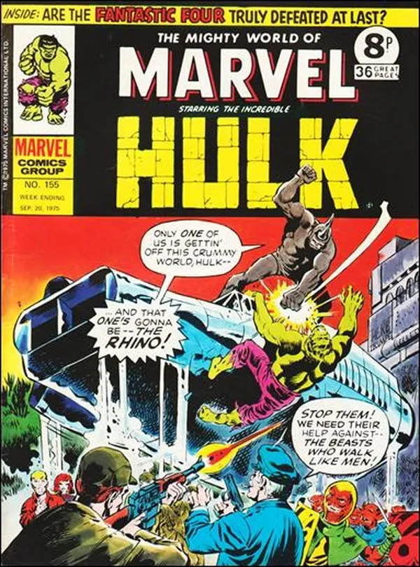 Cover of The Mighty World of Marvel #155