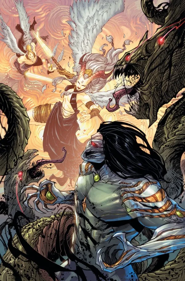 Cover of The Darkness versus Angelus #1