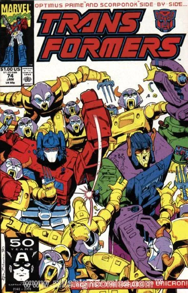 Cover of The Transformers #74