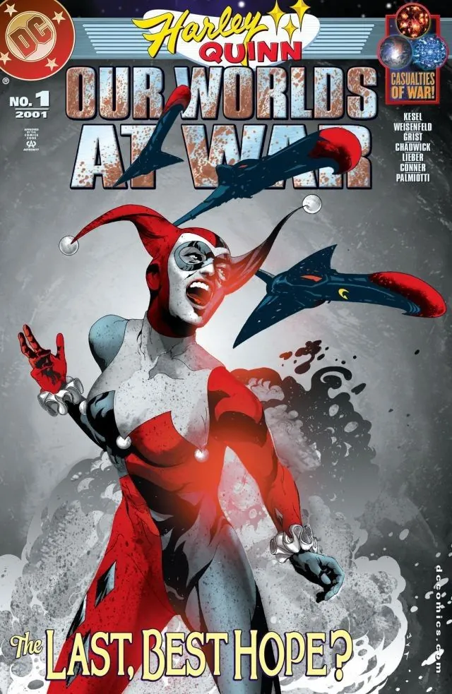 Cover of Harley Quinn: Our Worlds at War #1