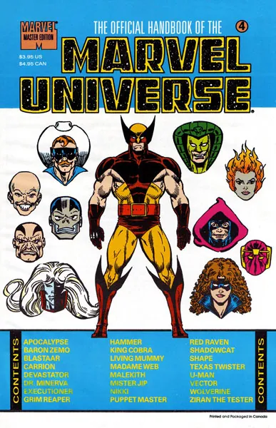 Cover of The Official Handbook of the Marvel Universe: Master Edition #4