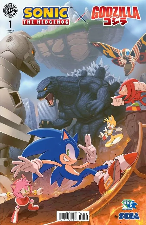 Cover of Sonic the Hedgehog x Godzilla #1