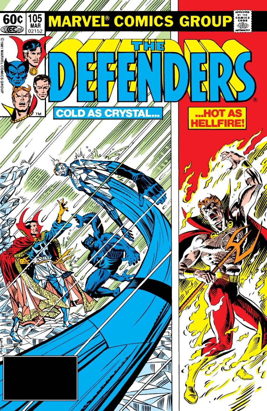 Cover of The Defenders #105