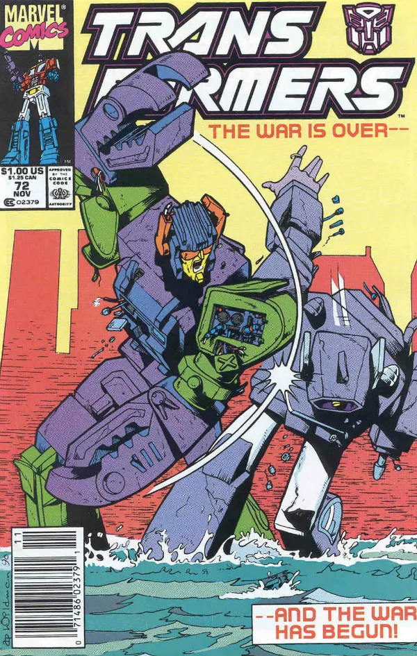 Cover of The Transformers #72