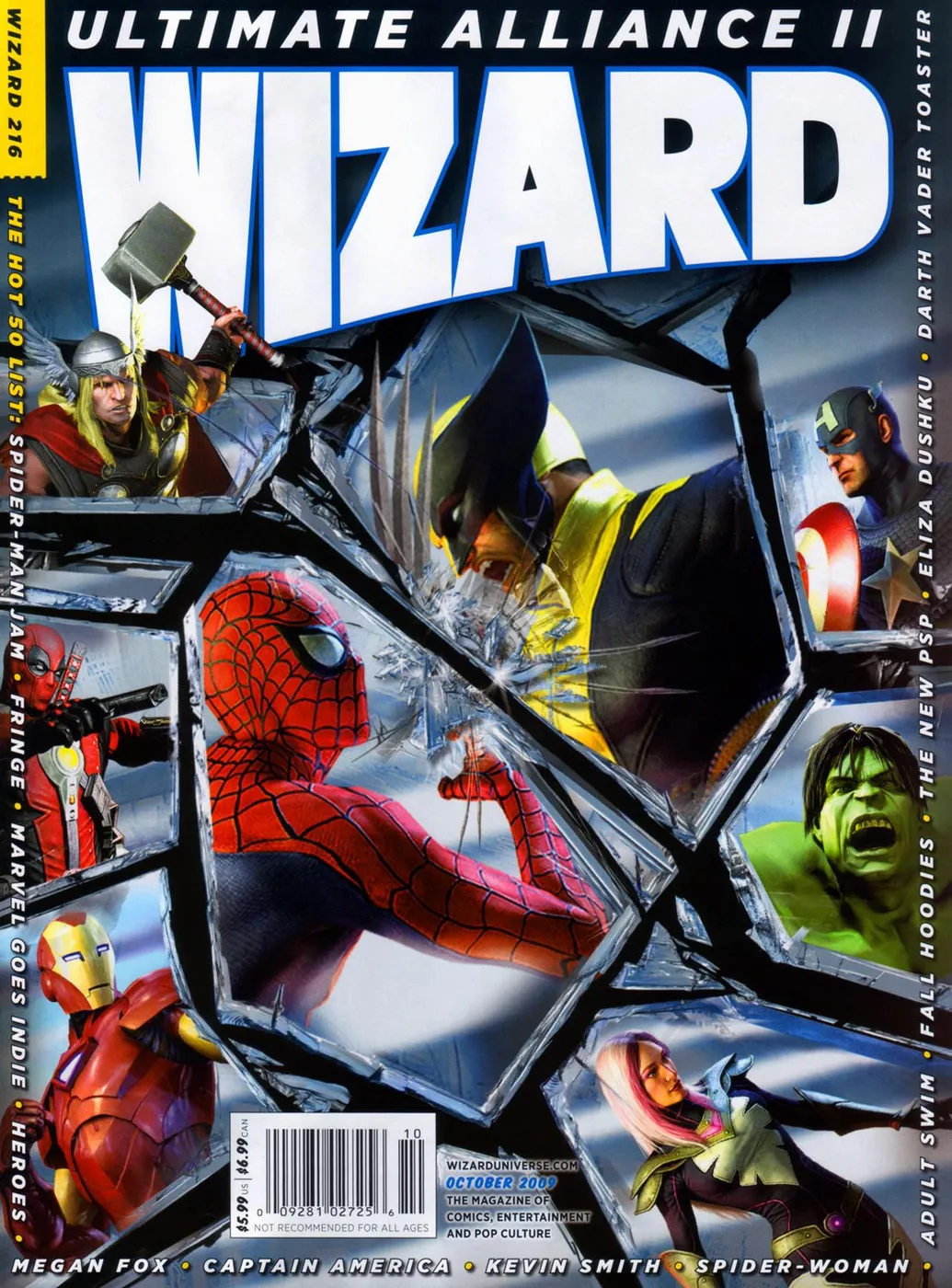 Cover of Wizard: The Comics Magazine #216