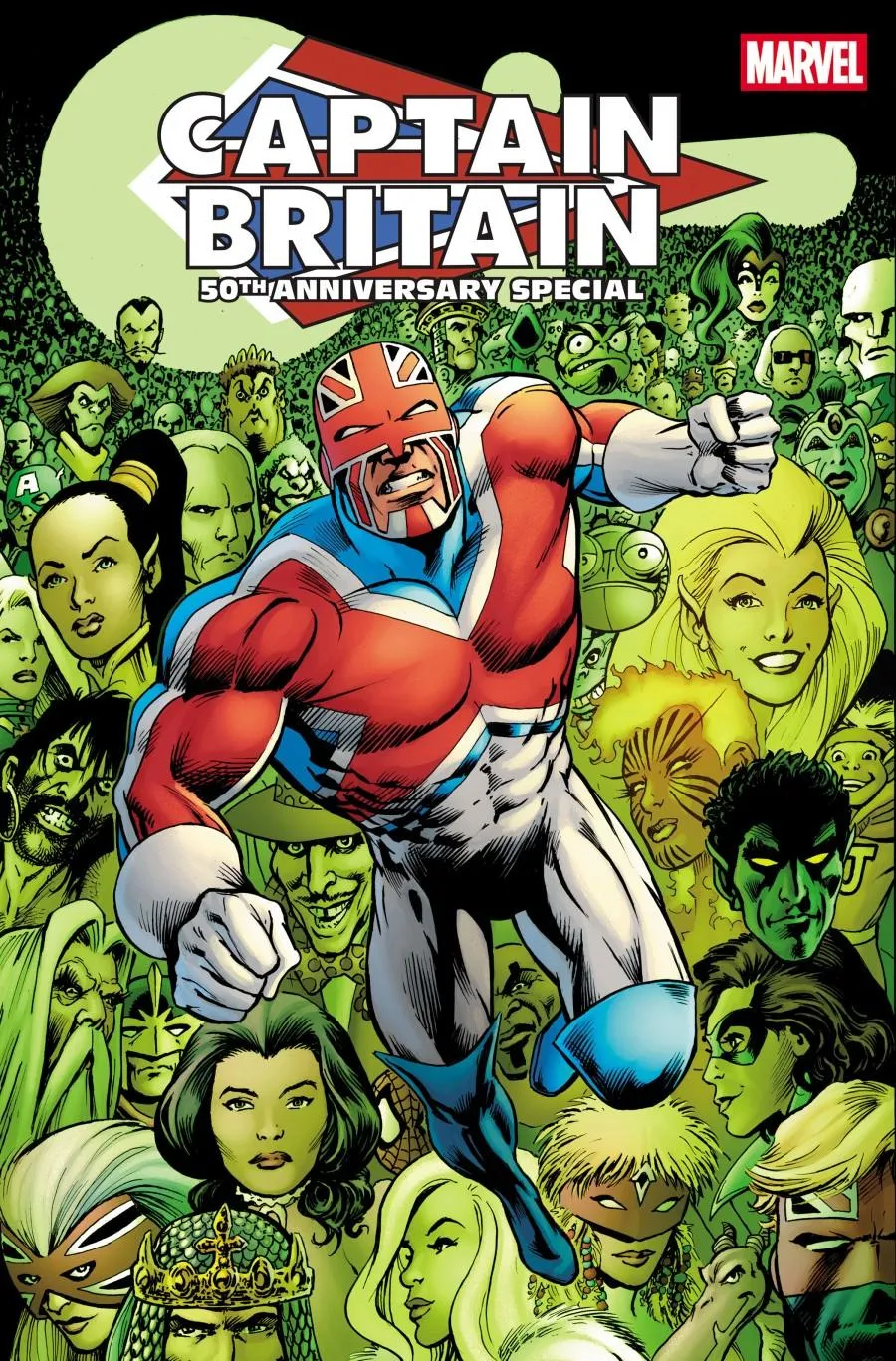 Cover of Captain Britain 50th Anniversary Special #1
