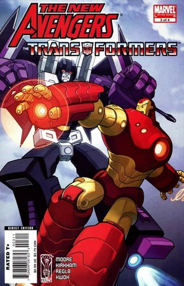 Cover of New Avengers / Transformers #3