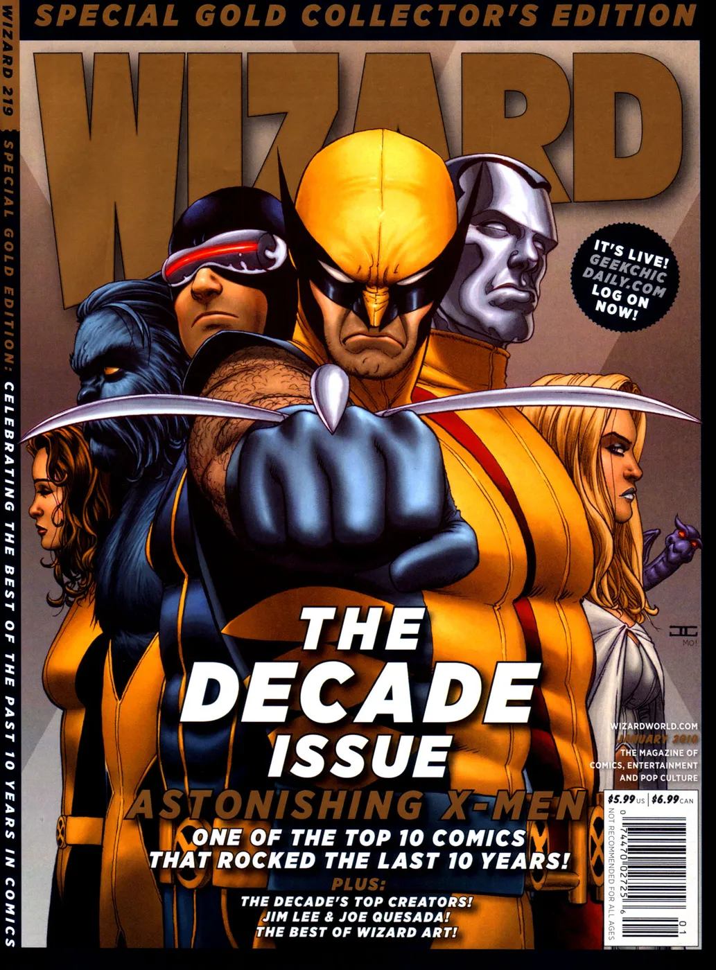 Cover of Wizard: The Comics Magazine #219