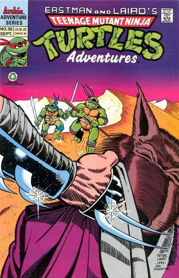 Cover of Teenage Mutant Ninja Turtles Adventures #36