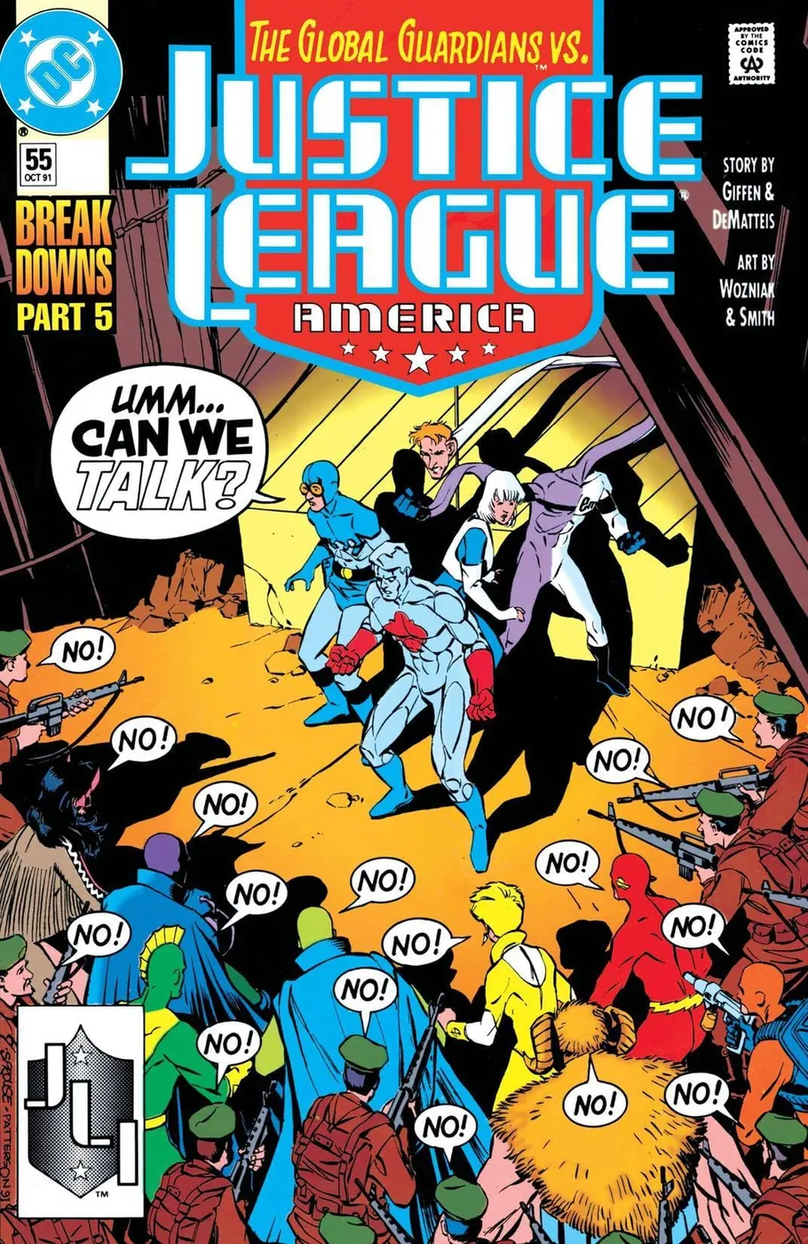 Cover of Justice League America #55