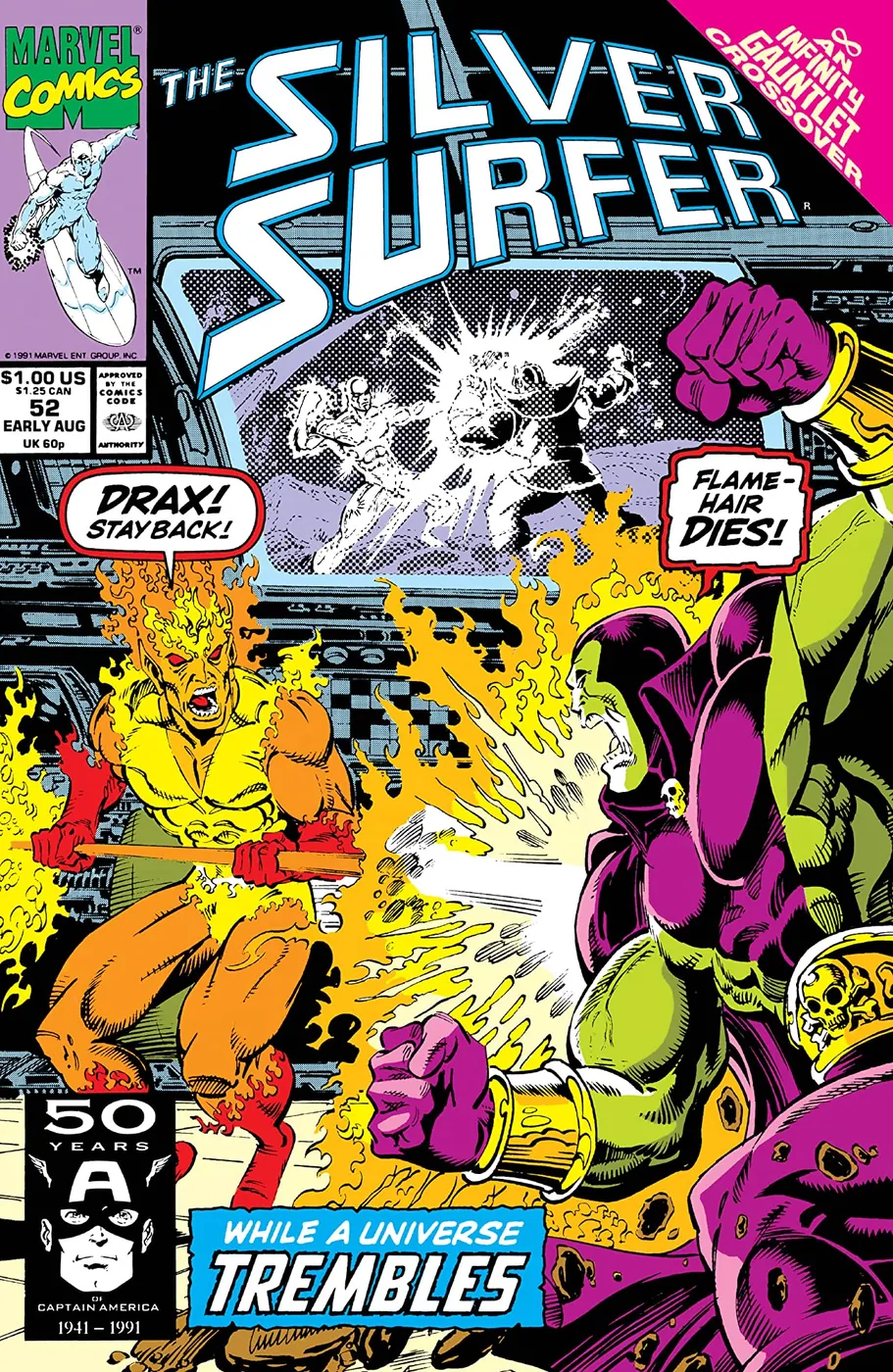 Cover of Silver Surfer #52