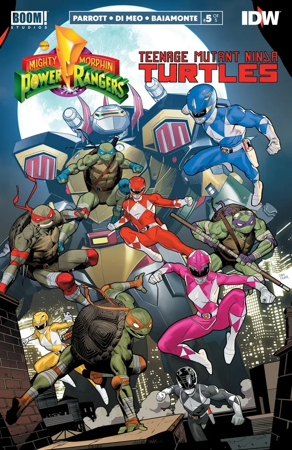 Cover of Mighty Morphin Power Rangers / Teenage Mutant Ninja Turtles #5