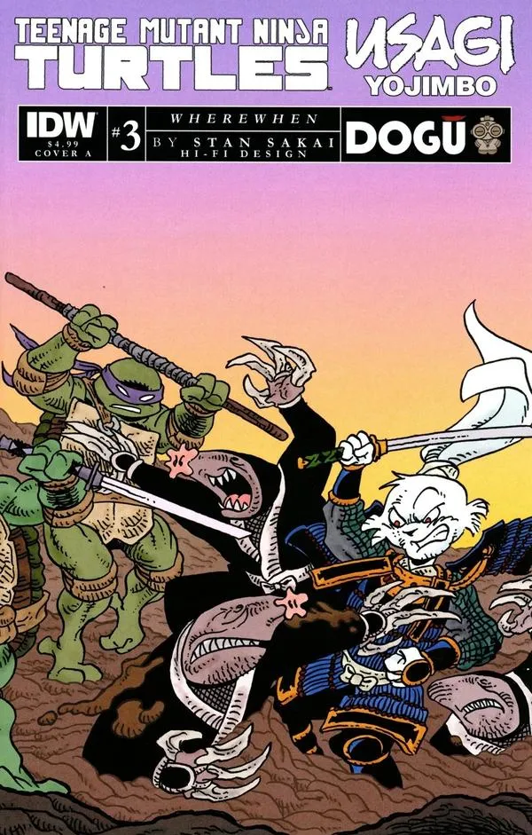 Cover of Teenage Mutant Ninja Turtles / Usagi Yojimbo: Wherewhen #3