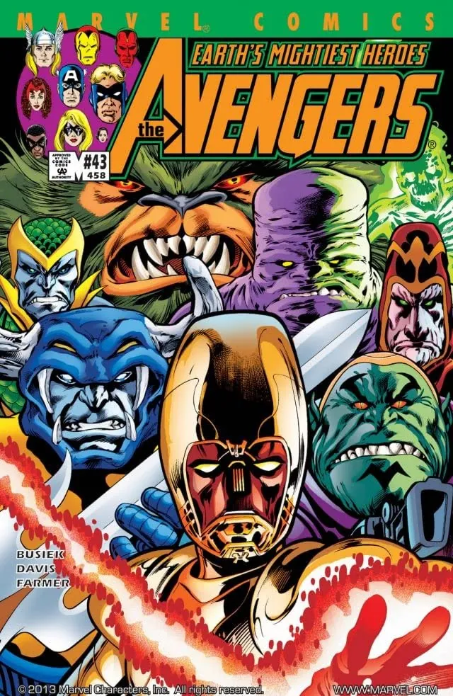 Cover of Avengers #43 (458)