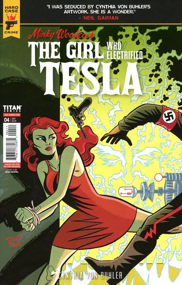Cover of Minky Woodcock: The Girl Who Electrified Tesla #4