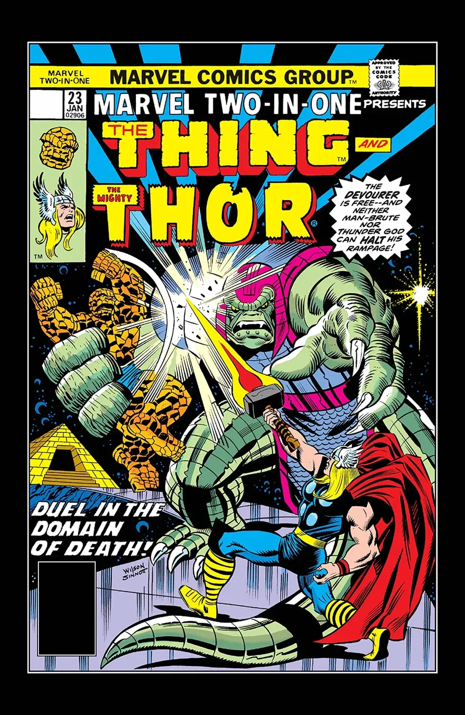 Cover of Marvel Two-in-One #23