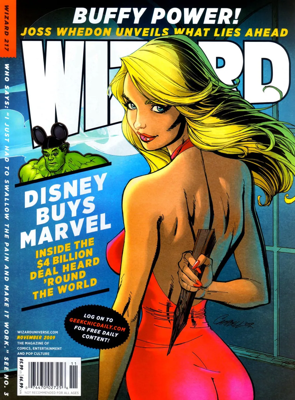 Cover of Wizard: The Comics Magazine #217