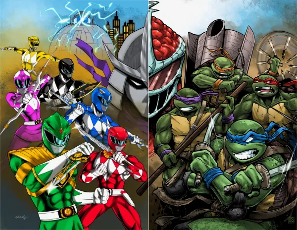 Cover of Mighty Morphin Power Rangers / Teenage Mutant Ninja Turtles III #1