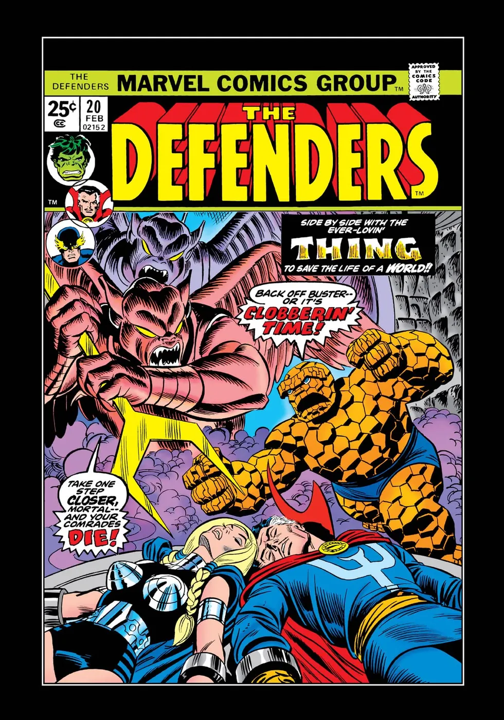 Cover of The Defenders #20