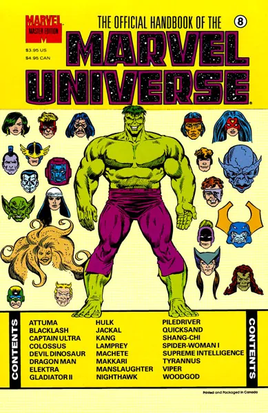 Cover of The Official Handbook of the Marvel Universe: Master Edition #8