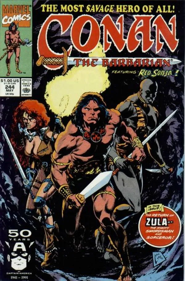 Cover of Conan the Barbarian #244
