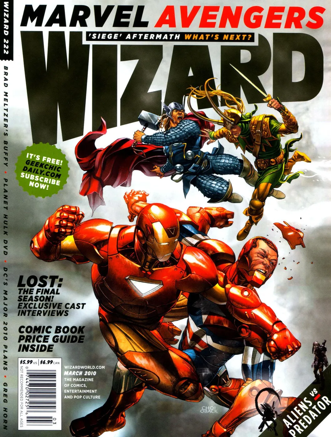 Cover of Wizard: The Comics Magazine #222