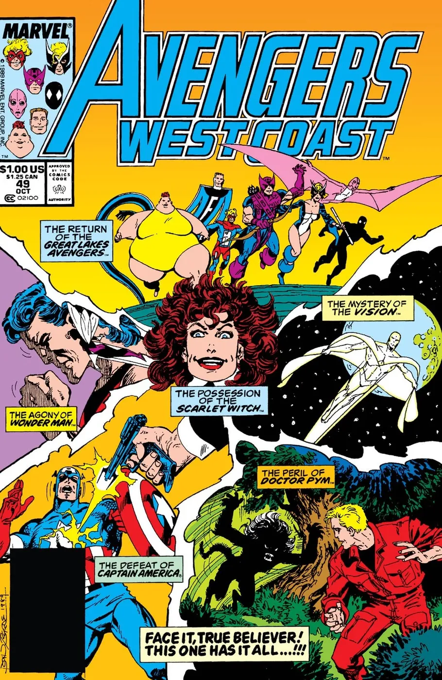 Cover of Avengers West Coast #49