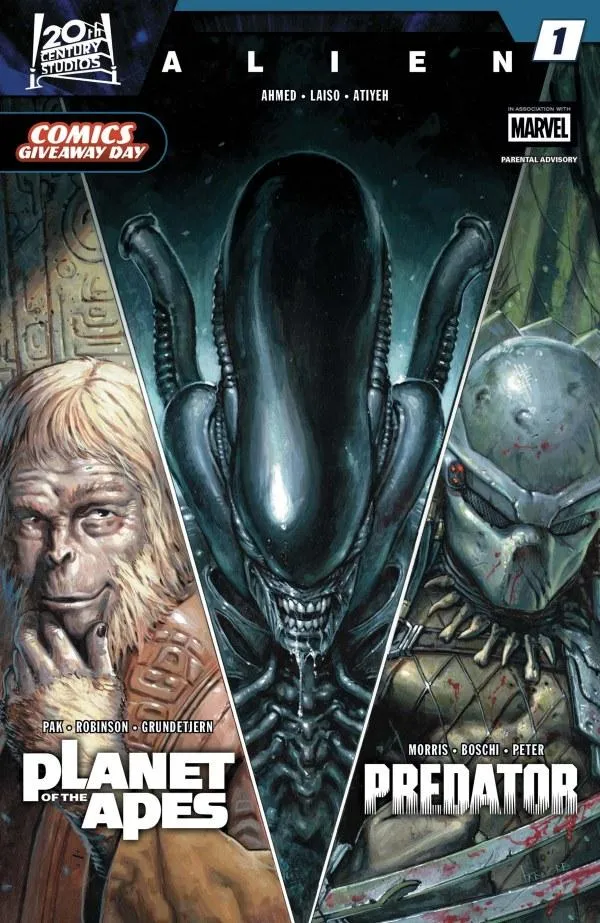 Cover of Comics Giveaway Day 2026: Alien, Predator & Planet of the Apes #1