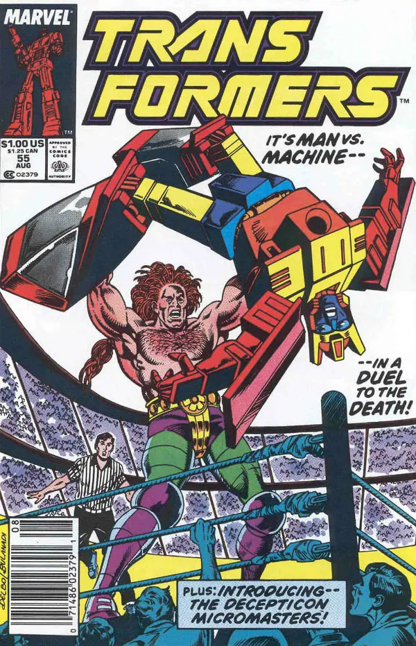 Cover of The Transformers #55