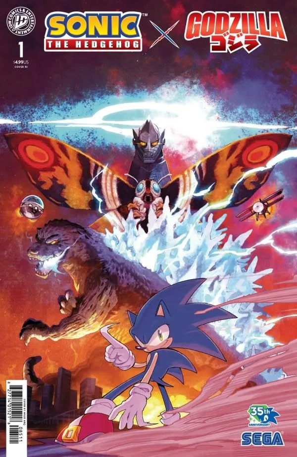 Cover of Sonic the Hedgehog x Godzilla #1