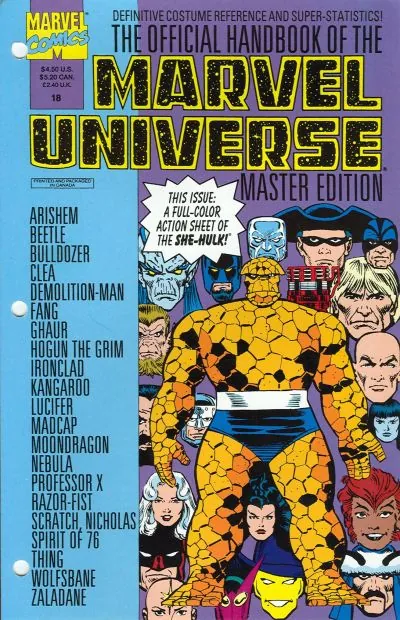Cover of The Official Handbook of the Marvel Universe: Master Edition #18