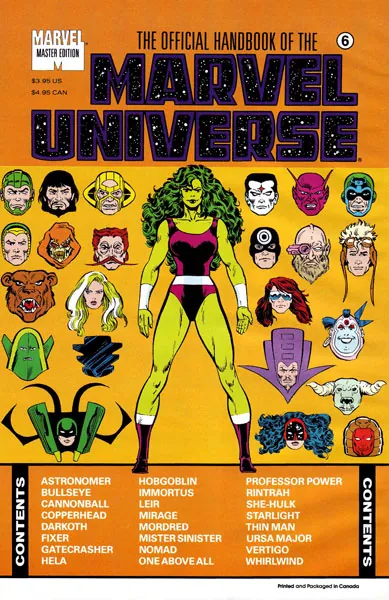 Cover of The Official Handbook of the Marvel Universe: Master Edition #6