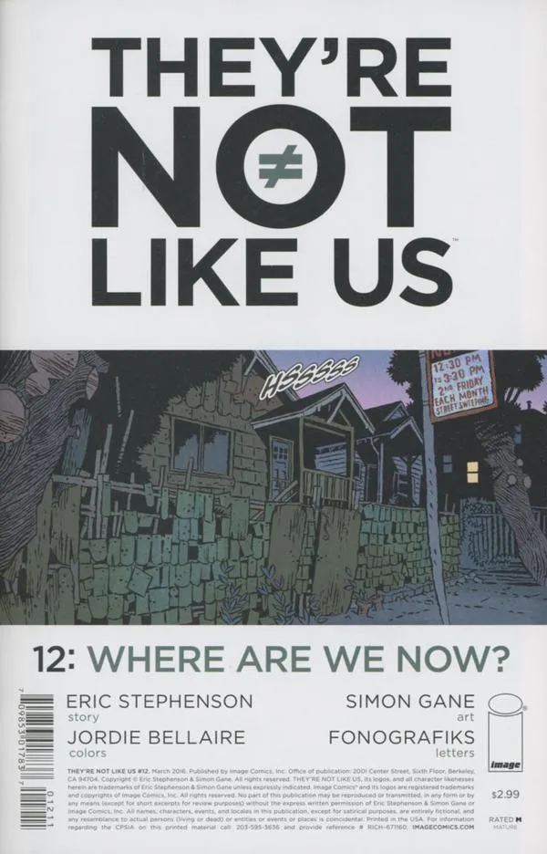Cover of They're Not Like Us #12