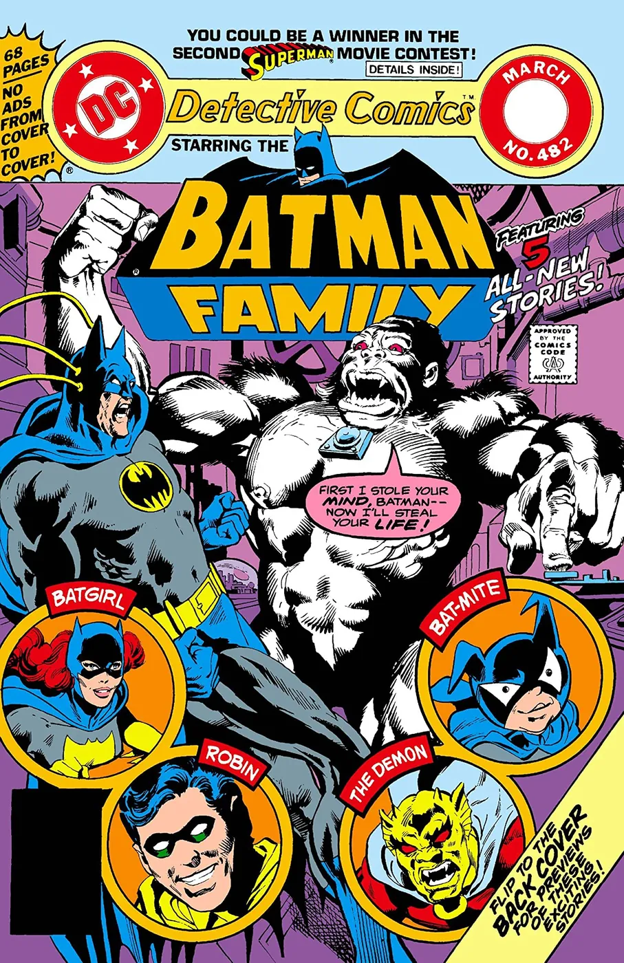Cover of Detective Comics #482