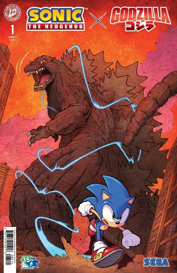 Cover of Sonic the Hedgehog x Godzilla #1