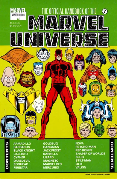 Cover of The Official Handbook of the Marvel Universe: Master Edition #7