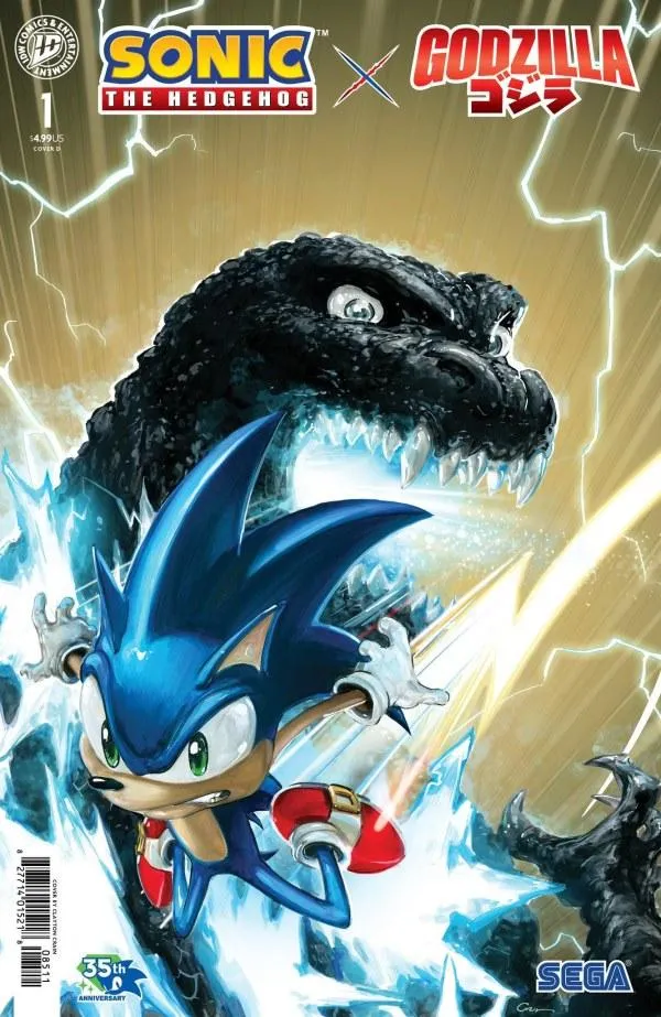 Cover of Sonic the Hedgehog x Godzilla #1