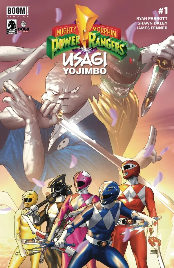 Cover of Mighty Morphin Power Rangers / Usagi Yojimbo #1