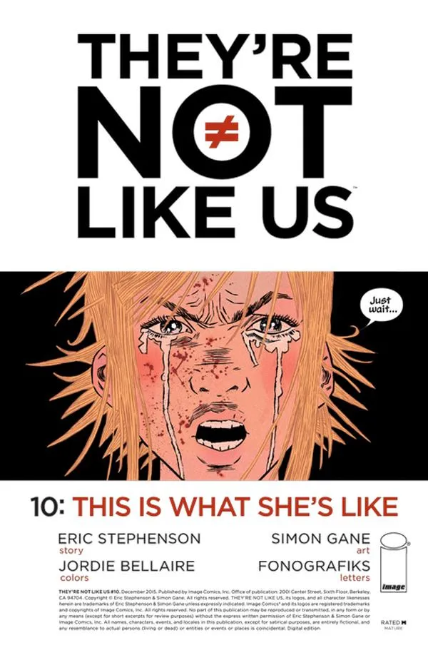 Cover of They're Not Like Us #10