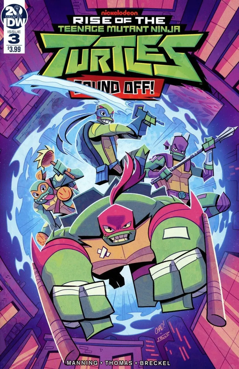 Cover of Rise of the Teenage Mutant Ninja Turtles: Sound Off! #3