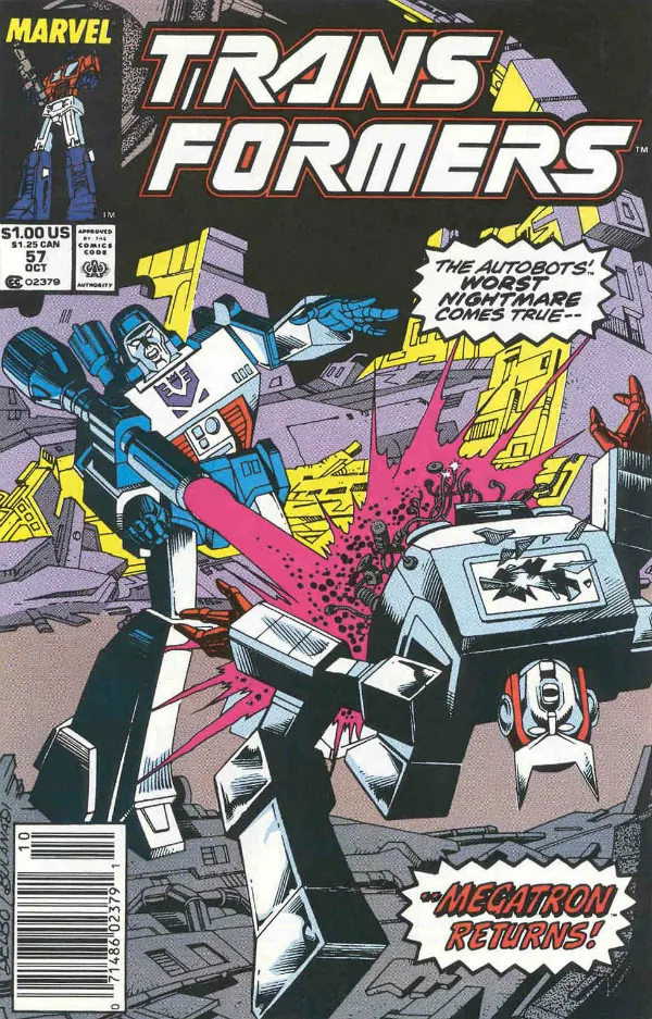 Cover of The Transformers #57