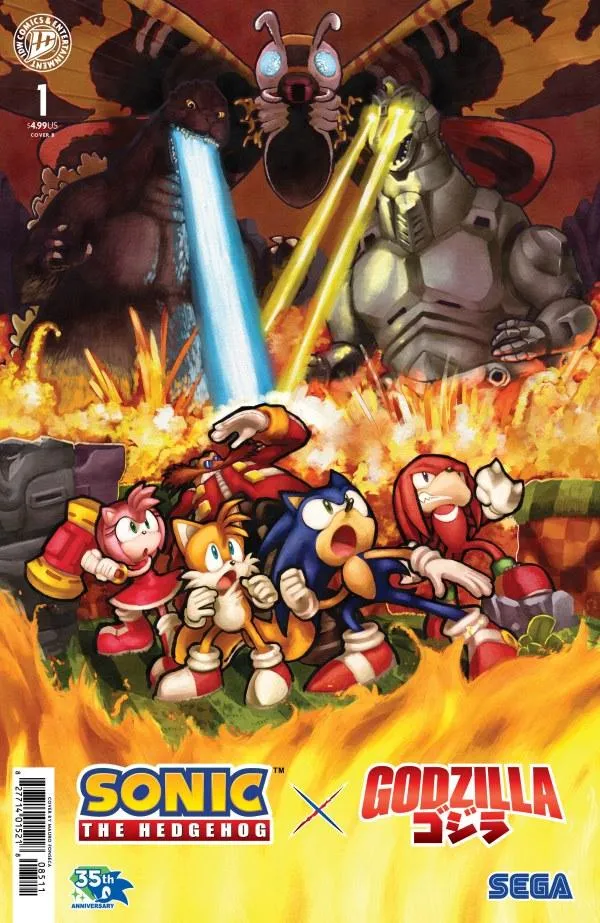 Cover of Sonic the Hedgehog x Godzilla #1